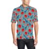 Donkey Red Elephant Pattern Print Design 03 Men Polo Shirt