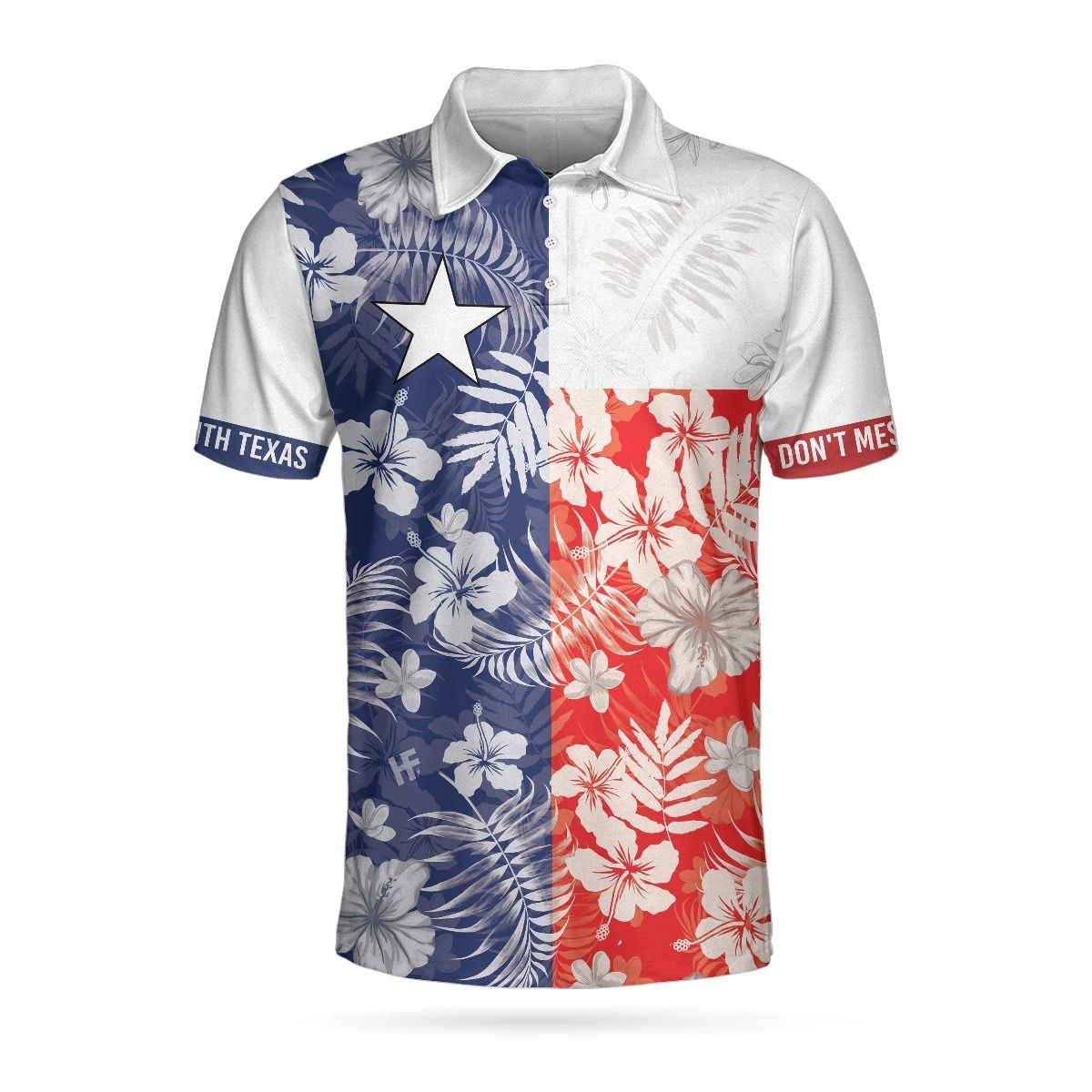 Don’t Mess With Texas Flag Tropical Polo Shirt – Don’t Mess With Texas Flag Tropical Polo Shirt –