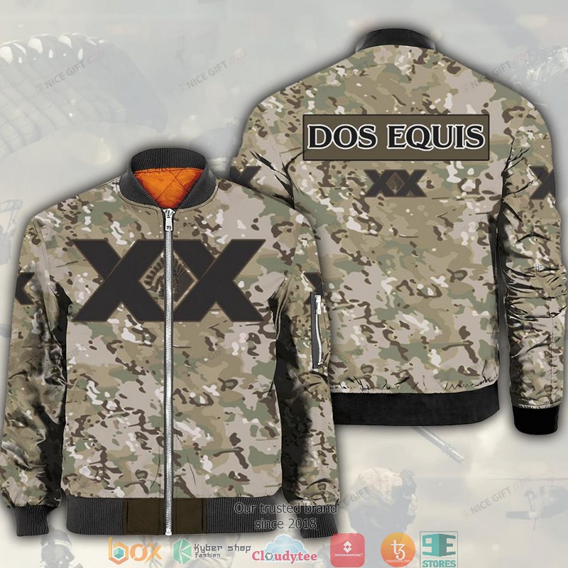 Dos Equis Xx Camouflage Bomber Jacket Dos Equis Xx Camouflage Bomber Jacket