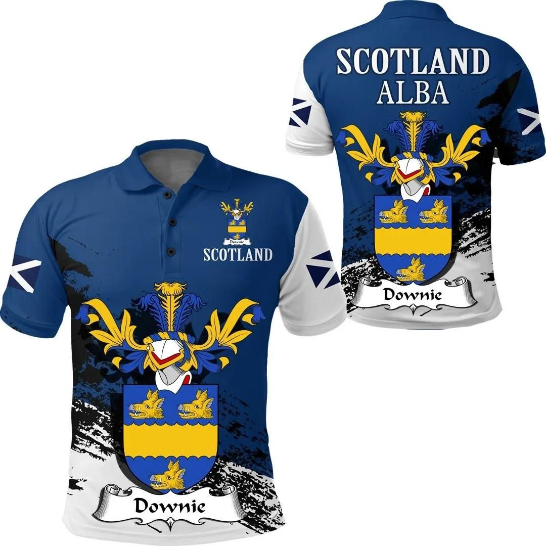 Downie or Downey Scottish Family Crest Scotland Special Polo Shirt - Golf Shirt A7 Downie or Downey Scottish Family Crest Scotland Special Polo Shirt - Golf Shirt A7