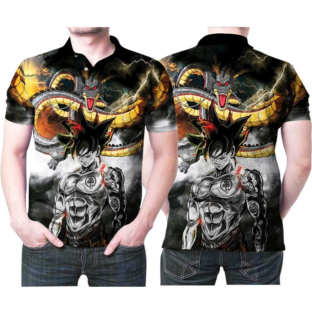 Dragon Ball Z Goku All Printed Style 3D Polo Shirt Dragon Ball Z Goku All Printed Style 3D Polo Shirt
