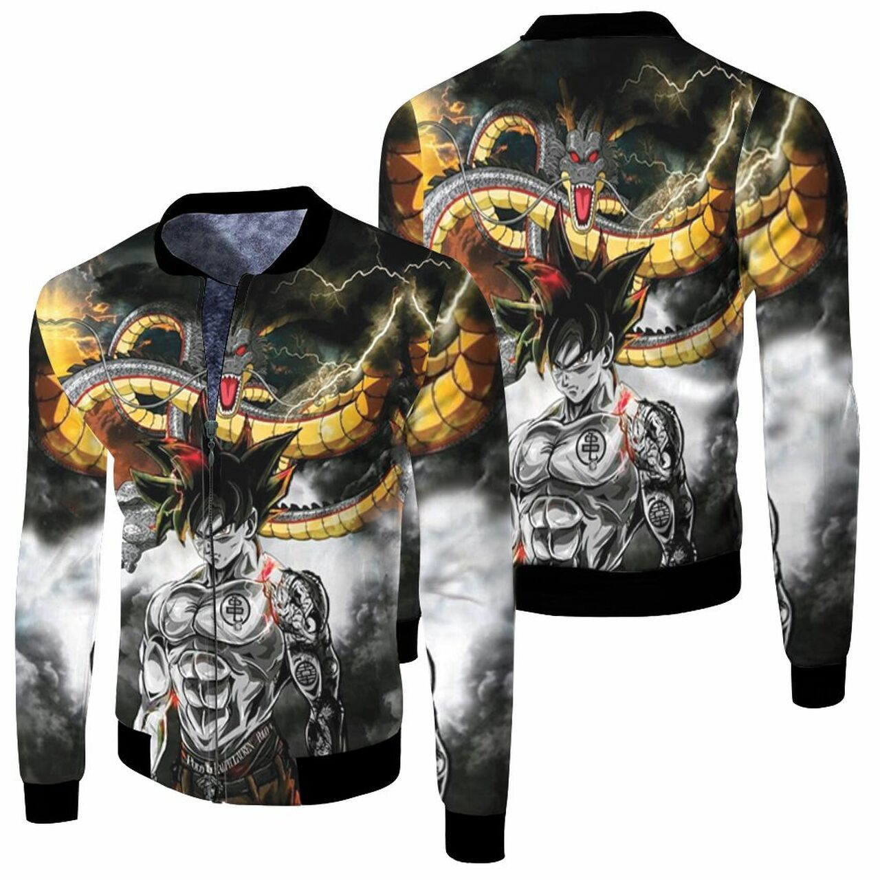 Dragon Ball Z Goku All Printed Style 3D T Shirt Hoodie Sweater Bomber Jacket Model 1954 Bomber Jacket Dragon Ball Z Goku All Printed Style 3D T Shirt Hoodie Sweater Bomber Jacket Model 1954 Bomber Jacket