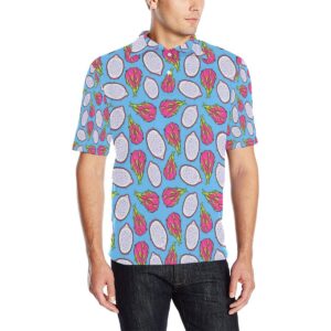 Dragonfruit Pattern Print Design Df04 Men Polo Shirt