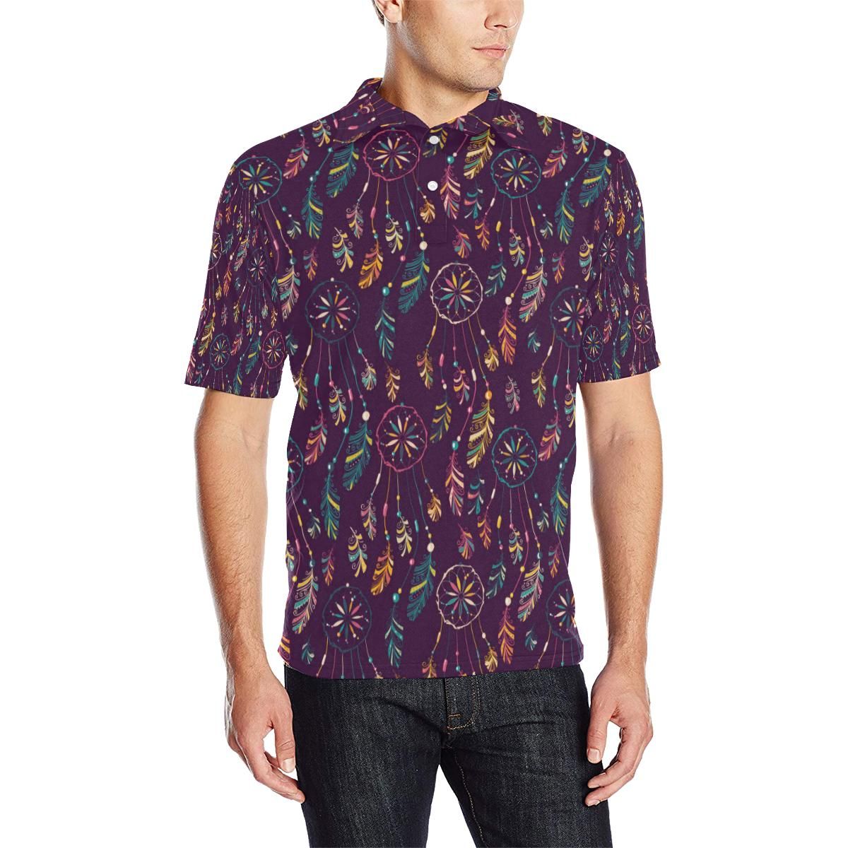 Dream Catcher Boho Design Men Polo Shirt Dream Catcher Boho Design Men Polo Shirt