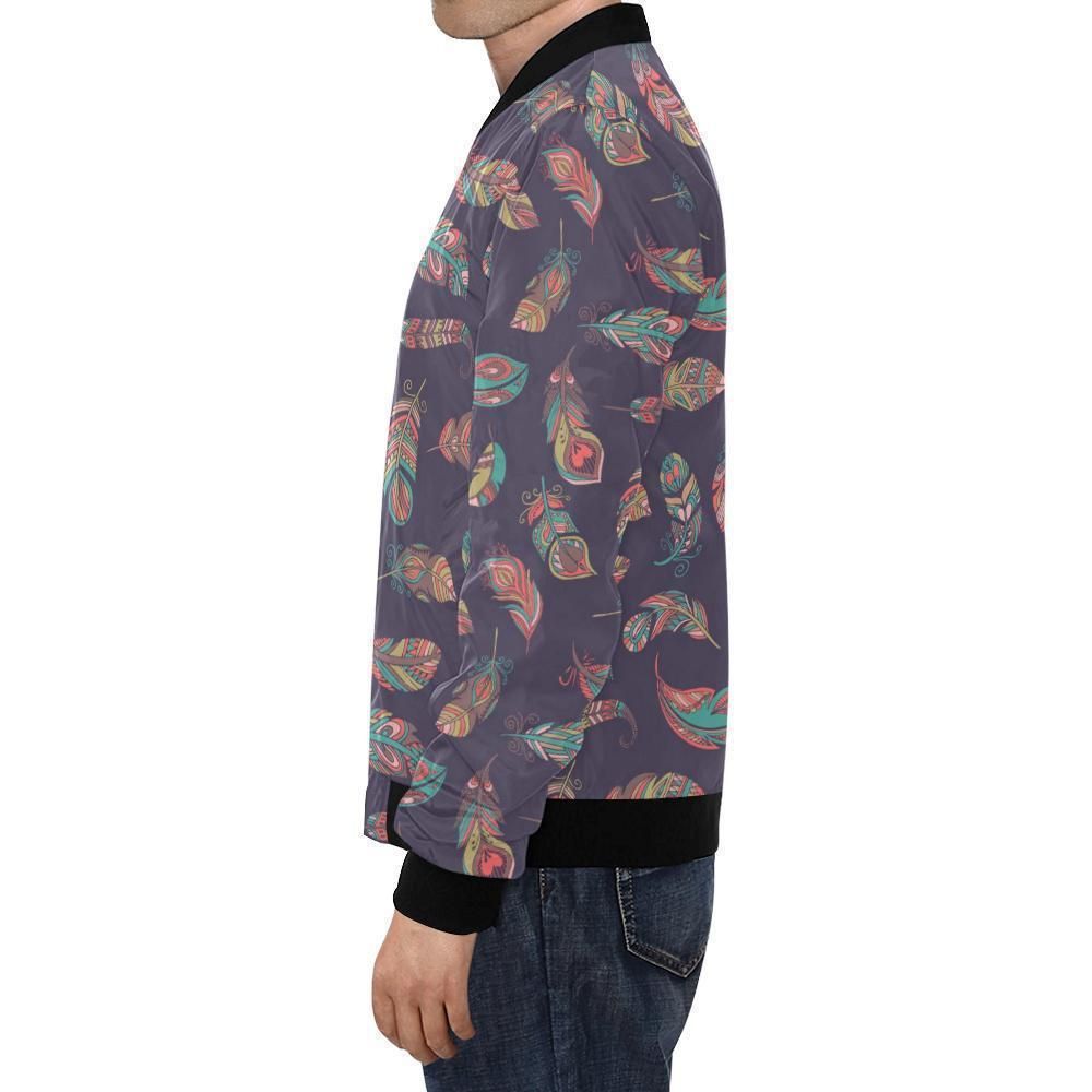Dream-Catcher-Boho-Feather-Pattern-Print-Mens-Bomber-Jacket-1