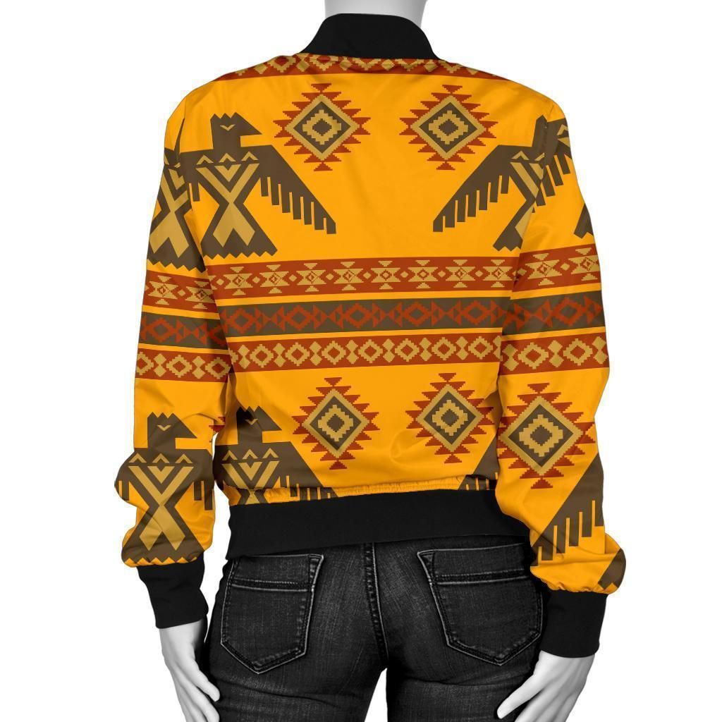 Eagle-Aztec-Pattern-Print-Women-Casual-Bomber-Jacket-2