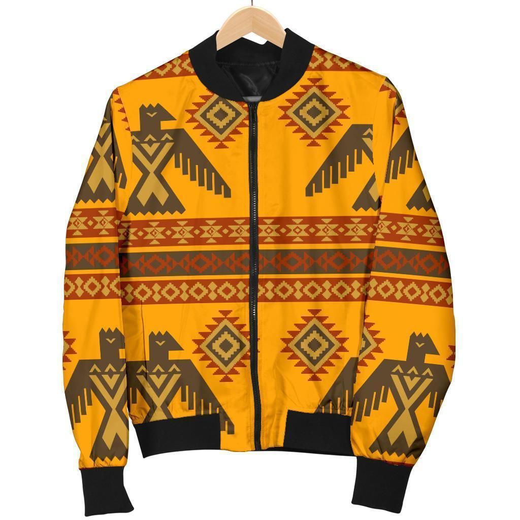 Eagle Aztec Pattern Print Women Casual Bomber Jacket Eagle Aztec Pattern Print Women Casual Bomber Jacket