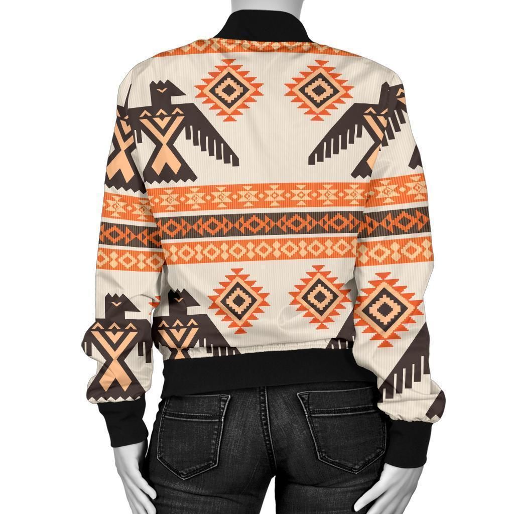 Eagle-Aztec-Print-Pattern-Women-Casual-Bomber-Jacket-2