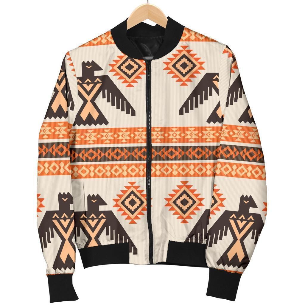 Eagle Aztec Print Pattern Women Casual Bomber Jacket Eagle Aztec Print Pattern Women Casual Bomber Jacket
