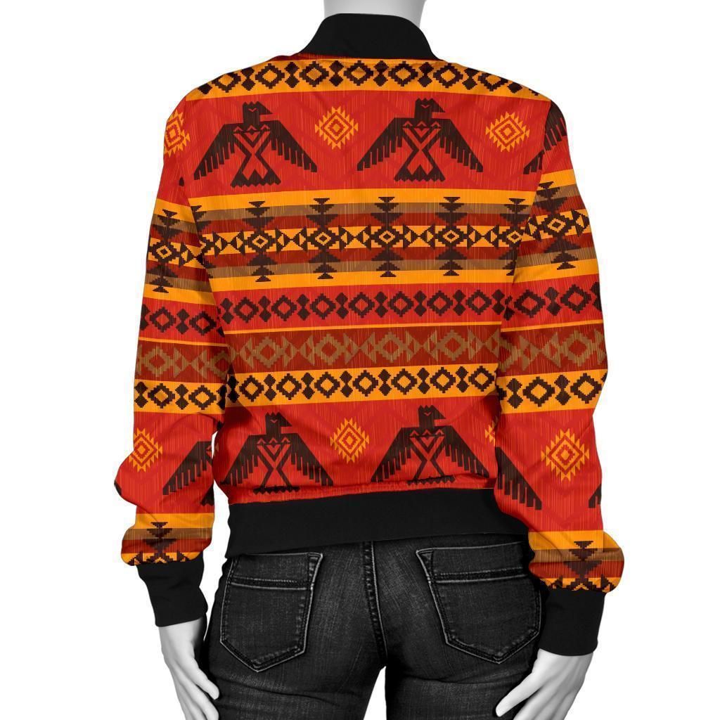 Eagle-Native-American-Pattern-Print-Women-Casual-Bomber-Jacket-2