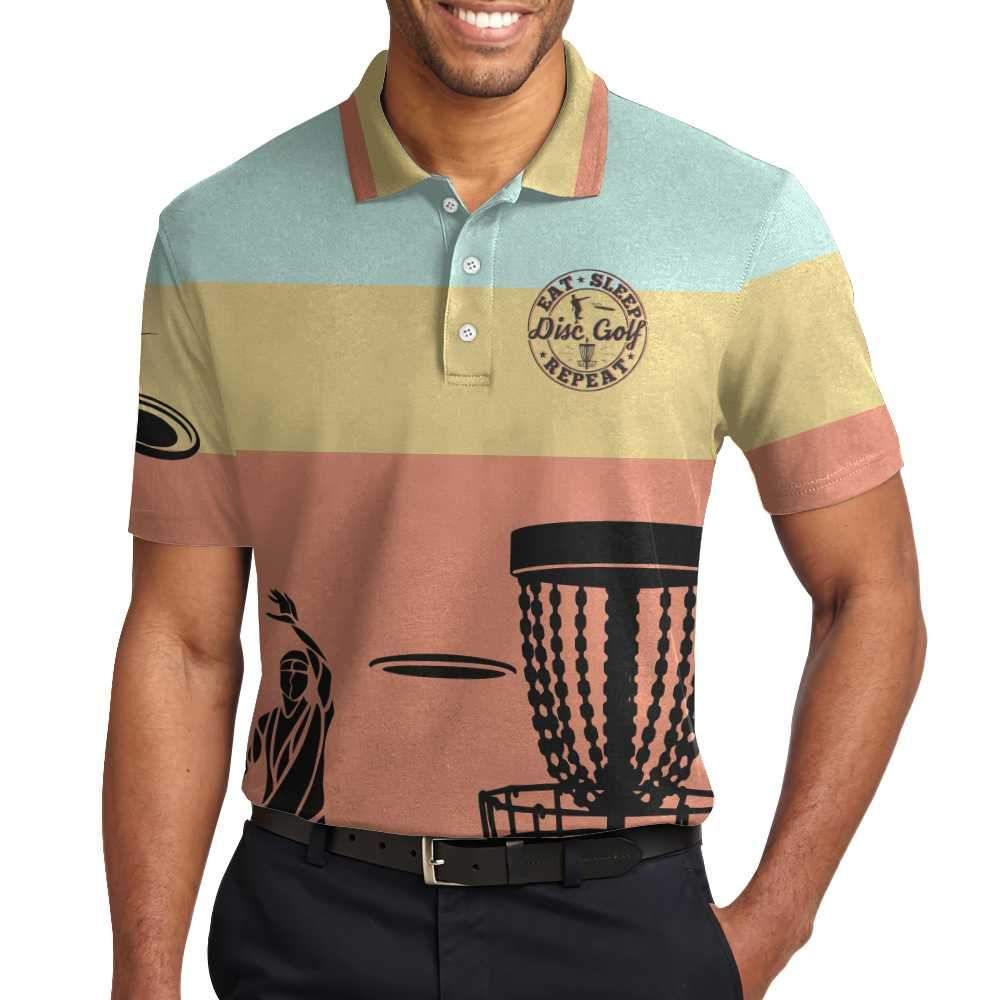 Eat Sleep Disc Golf Repeat Polo Shirt Eat Sleep Disc Golf Repeat Polo Shirt