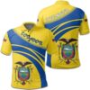 Ecuador Coat Of Arms Polo Shirt Cricket Style J5W