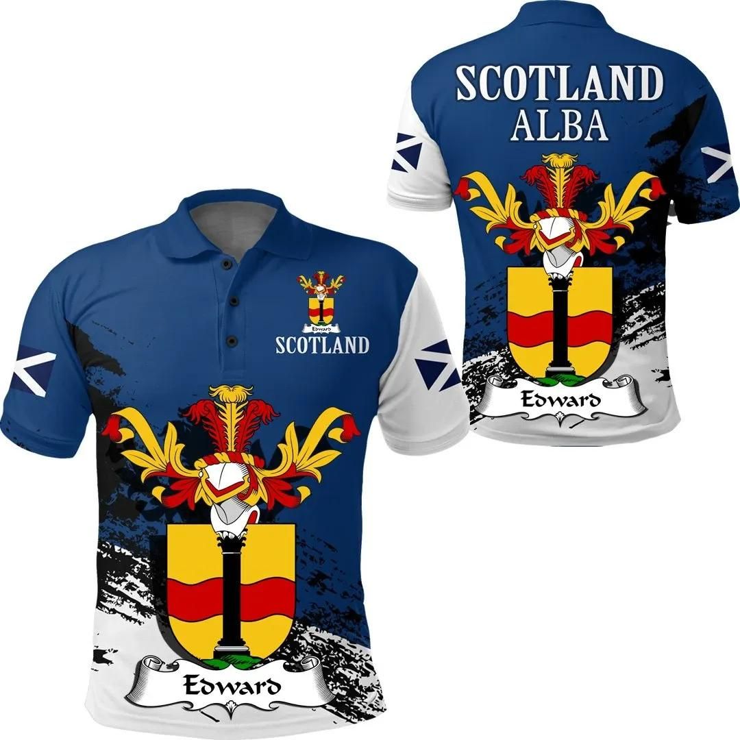 Edward Scottish Family Crest Scotland Special Polo Shirt - Golf Shirt A7 Edward Scottish Family Crest Scotland Special Polo Shirt - Golf Shirt A7