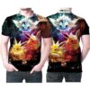 Eevee Jolteon Flareon Vaporeon 3D Polo Shirt Hoodie 3D Sweater