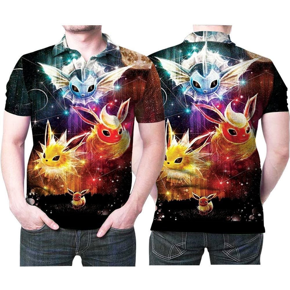 Eevee Jolteon Flareon Vaporeon 3D Polo Shirt Hoodie 3D Sweater Eevee Jolteon Flareon Vaporeon 3D Polo Shirt Hoodie 3D Sweater