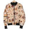 Egyptian Print Pattern Women Casual Bomber Jacket