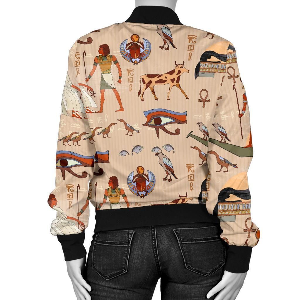 Egyptian-Print-Pattern-Women-Casual-Bomber-Jacket-2