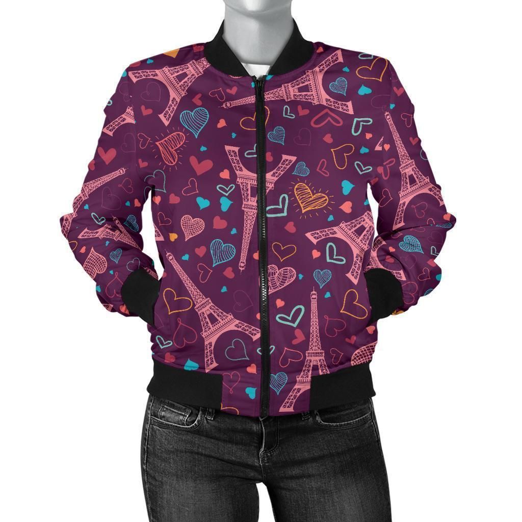 Eiffel-Tower-Heart-Pattern-Print-Women-Casual-Bomber-Jacket-1