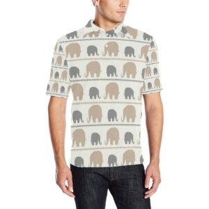 Elephant Cute Men Polo Shirt