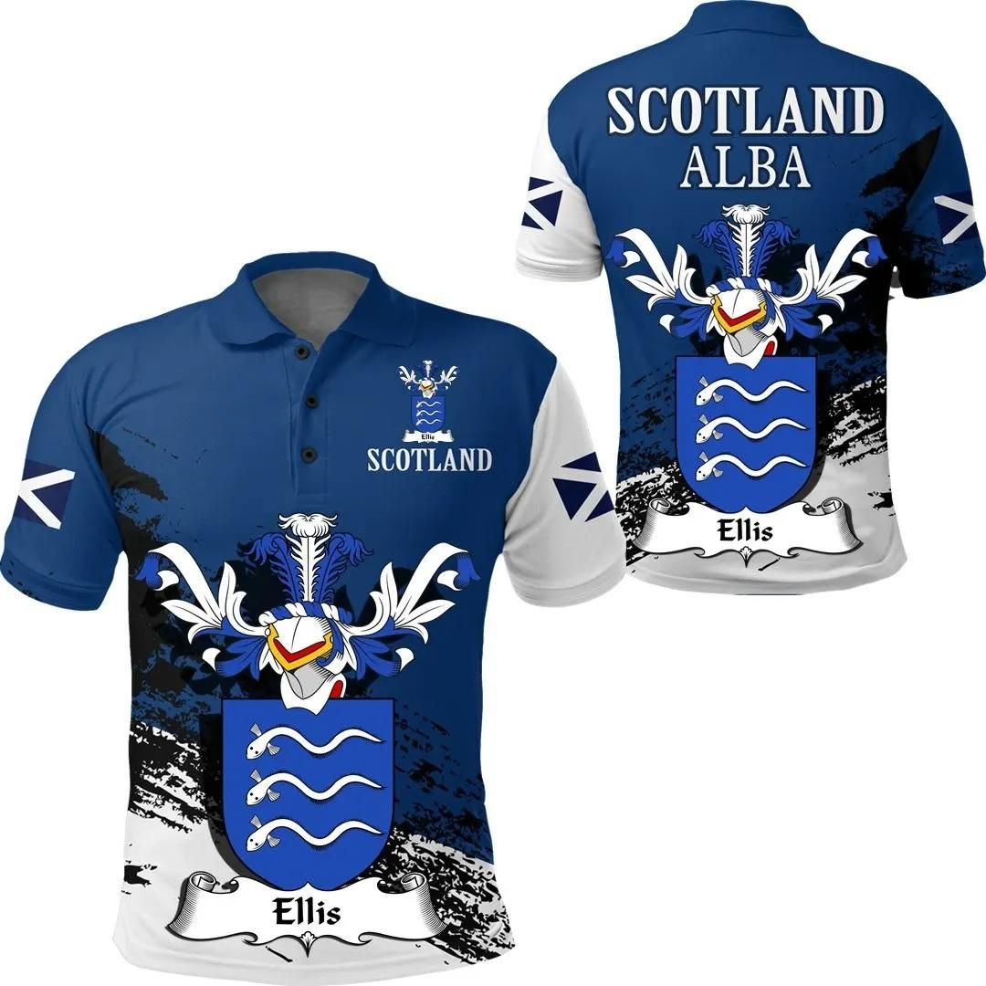 Ellis Scottish Family Crest Scotland Special Polo Shirt - Golf Shirt A7 Ellis Scottish Family Crest Scotland Special Polo Shirt - Golf Shirt A7