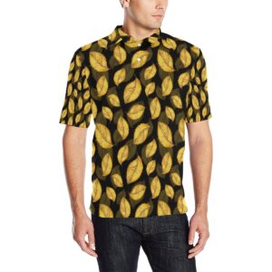 Elm Leave Summer Print Pattern Men Polo Shirt
