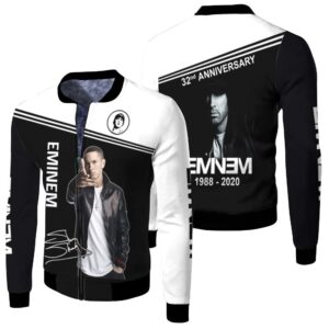 Eminem Signatures 32Nd Anniversary All Printed 3D Bomber Jacket