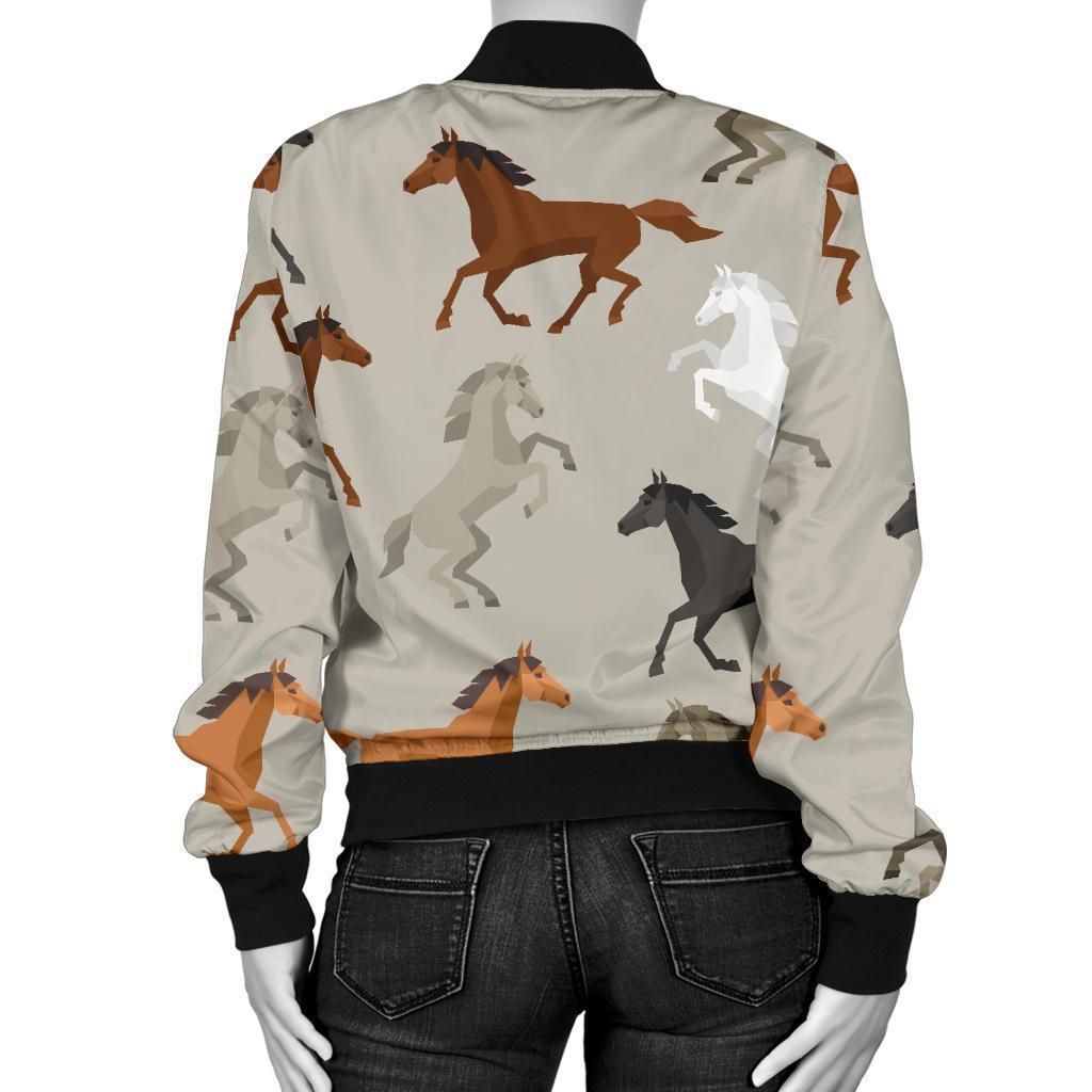 Equestrian-Pattern-Print-Women-Casual-Bomber-Jacket-2