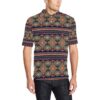 Ethnic Geometric Print Pattern Men Polo Shirt