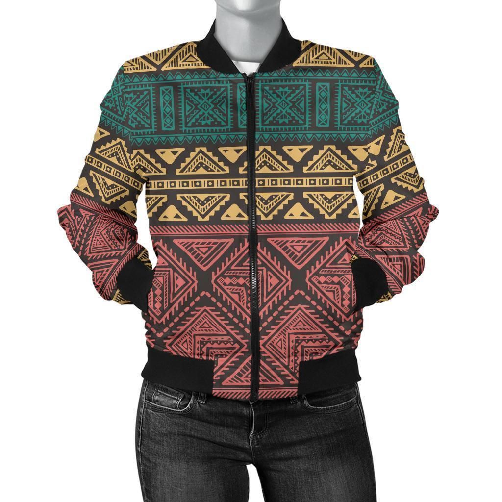 Ethnic-Pattern-Print-Women-Casual-Bomber-Jacket-1
