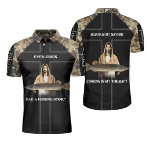 Even Jesus Had A Fishing Story Polo Shirt