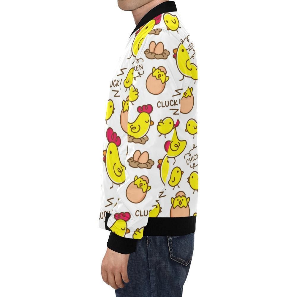 Farm-Chicken-Hen-Chick-Pattern-Print-Mens-Bomber-Jacket-1