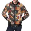 Farm Chicken Hen Pattern Print Mens Bomber Jacket