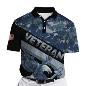 Father'S Day Gift Us Navy Eagle Honor The Fallen Camo Polo Shirt #Kv