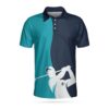 Father'S Day - Golf Blue And Navy Polo Shirt For Golfer #Dh