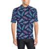 Feather Aztec Design Print Men Polo Shirt