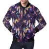 Feather Dream Catcher Vintage Pattern Print Mens Bomber Jacket