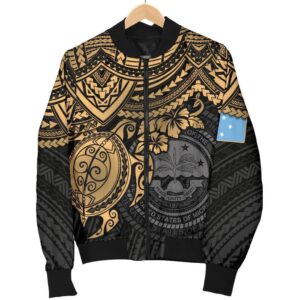 Federated States Of Micronesia Bomber Jacket (Women) - Golden Turtle - BN15 Bomber Jacket