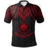 Federated States Of Micronesia Polo Shirt - Polynesian Armor Style Red - BN39