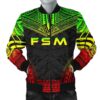 Federated States Of Micronesia Polynesian Chief Men's Bomber Jacket - Reggae Version - Bn10 Bomber Jacket