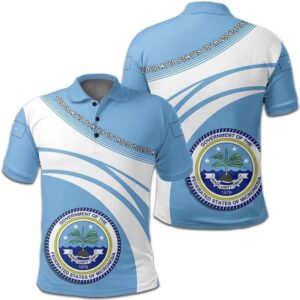 Federated States of Micronesia Coat Of Arms Polo Shirt Cricket Style J5W