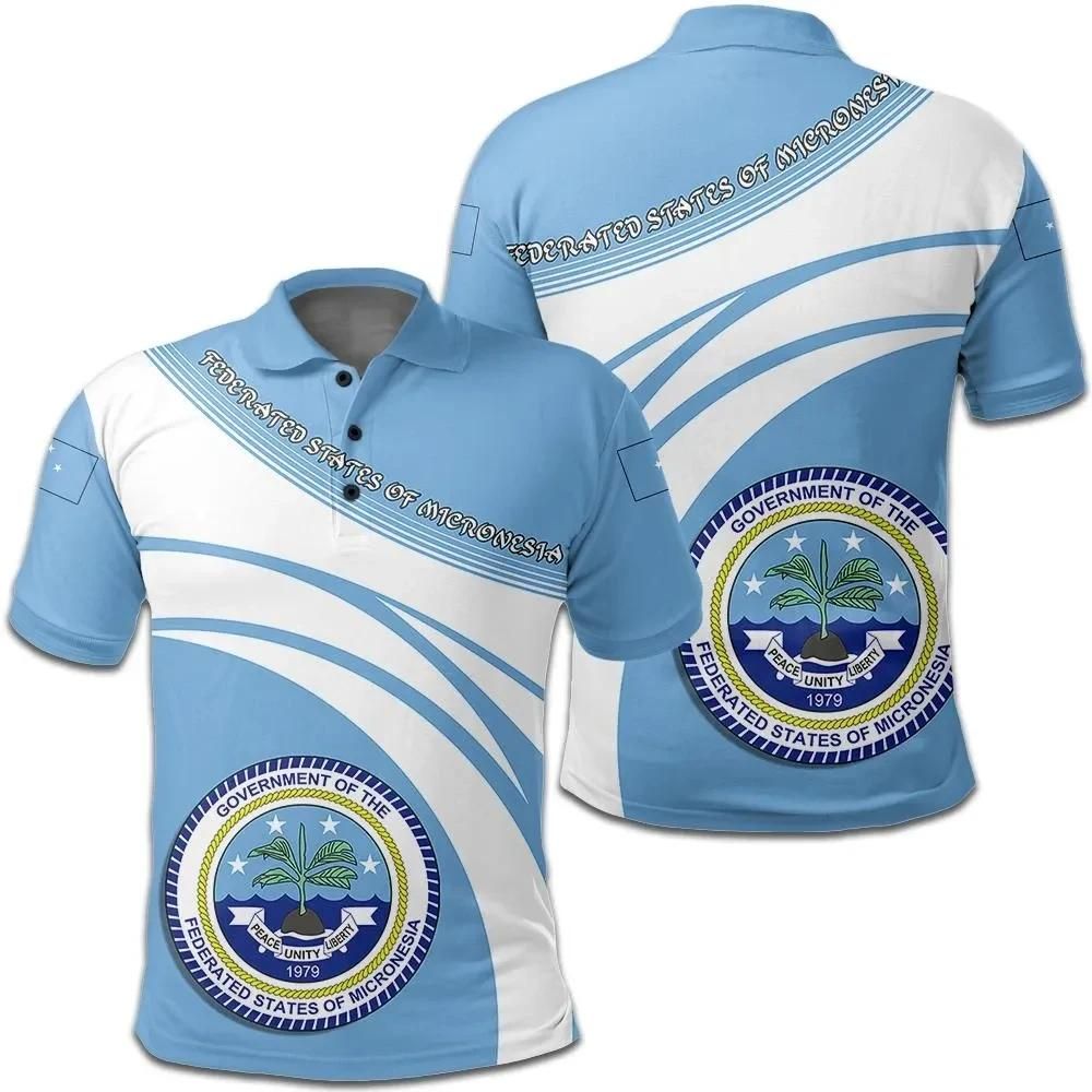 Federated States of Micronesia Coat Of Arms Polo Shirt Cricket Style J5W Federated States of Micronesia Coat Of Arms Polo Shirt Cricket Style J5W