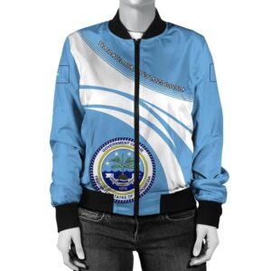 Federated States of Micronesia Coat Of Arms  Women Bomber Jacketticket Bomber Jacket