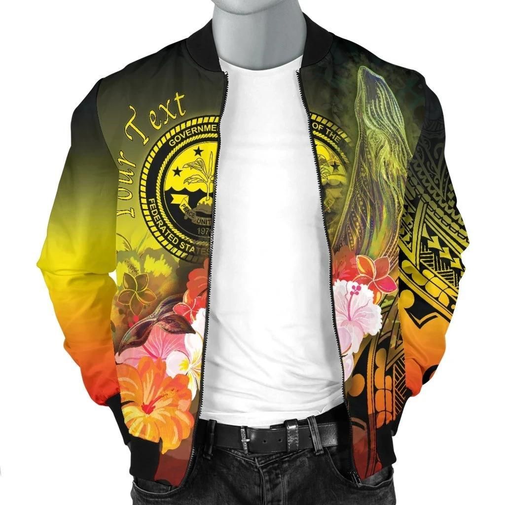 Federated-States-of-Micronesia-Custom-Personalised-Mens-Bomber-Jackets-Humpback-Whale-with-Tropical-Flowers-Yellow-BN18-Bomber-Jacket-2