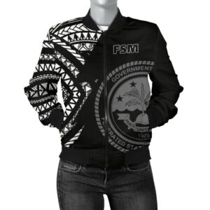 Federated States of Micronesia Pattern Women's Bomber Jacket - BN09 Bomber Jacket