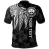 Federated States of Micronesia Personalised Polo Shirt- Polynesian Wings ( White) - BN15