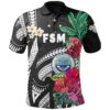 Federated States of Micronesia Polo Shirt Polynesian with Hibiscus TH5