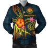Federated States of Micronesia Polynesian Personalised Men's Bomber Jacket - Legend of FSM (Blue) - BN15 Bomber Jacket