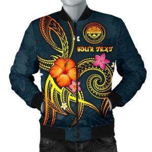 Federated States of Micronesia Polynesian Personalised Men's Bomber Jacket - Legend of FSM (Blue) - BN15 Bomber Jacket