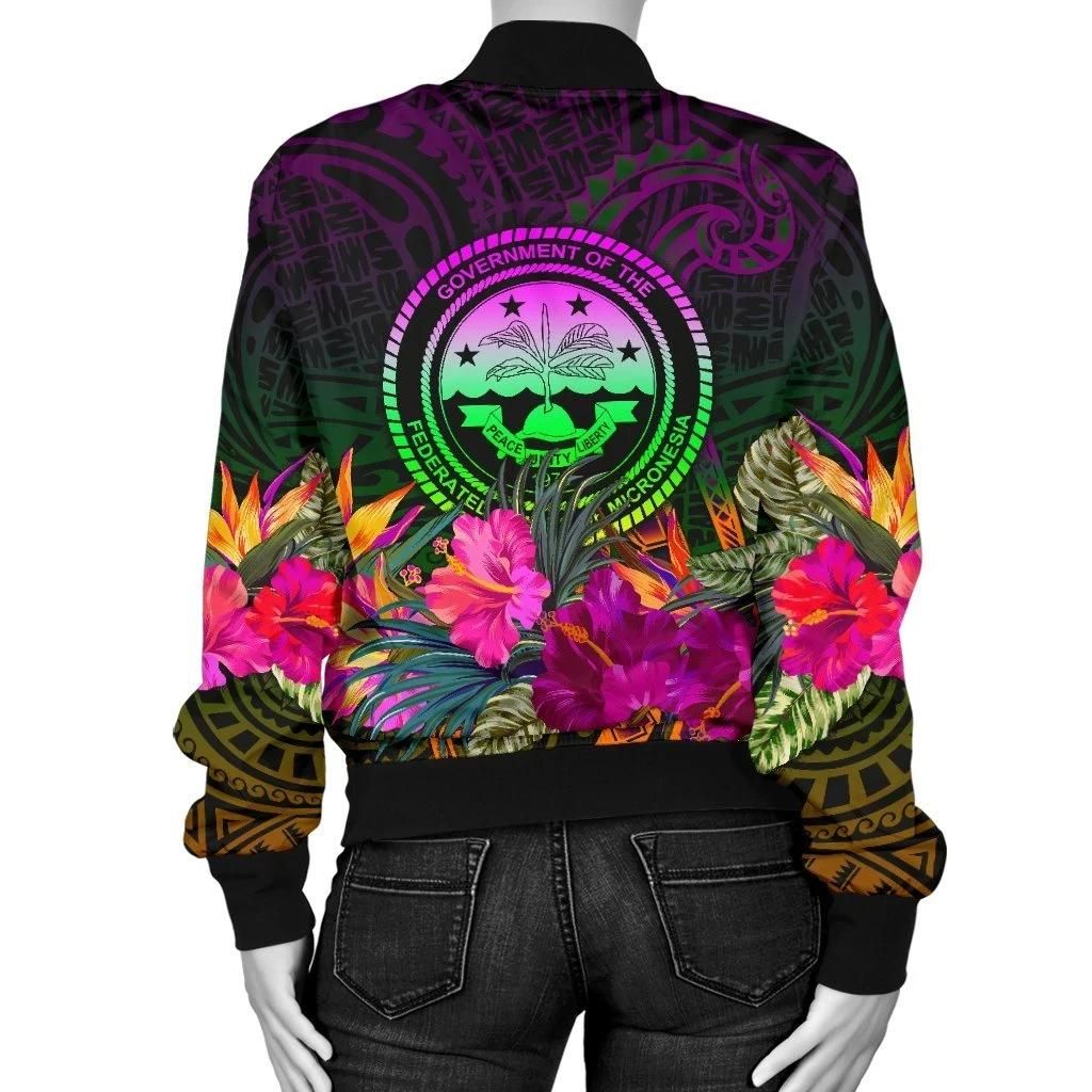 Federated-States-of-Micronesia-Womens-Bomber-Jacket-Summer-Hibiscus-BN15-Bomber-Jacket-1