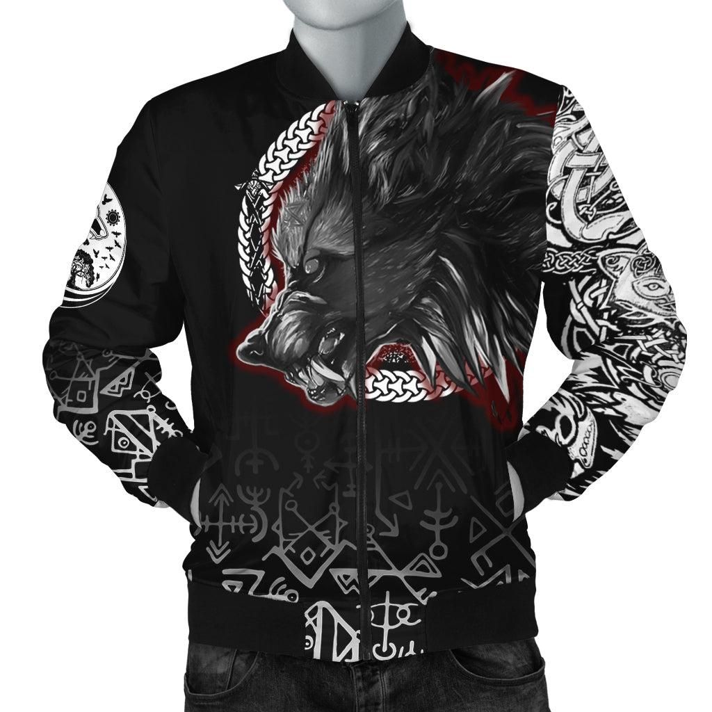 Fenrir Blood Bomber Jacket - Tattoo Style A21 Bomber Jacket Fenrir Blood Bomber Jacket - Tattoo Style A21 Bomber Jacket